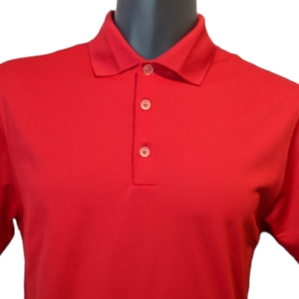 Nike Dri Fit Red Polo Golf Shirt small